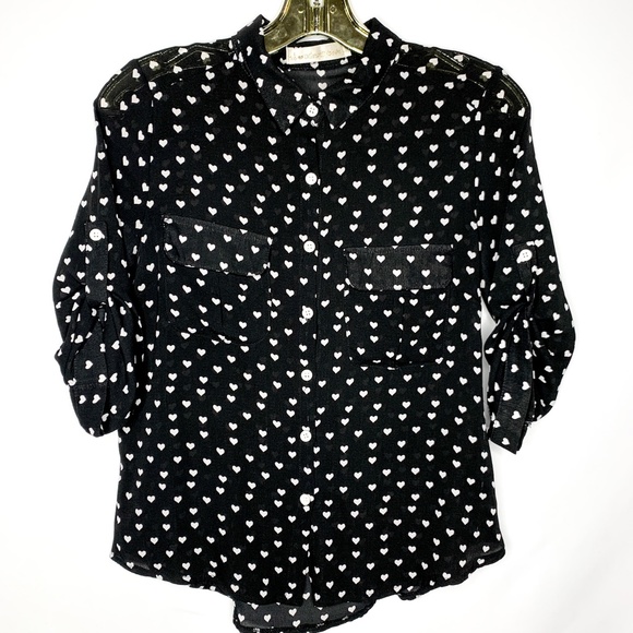 Button Up Collar Shirt Blouse - Picture 3 of 9